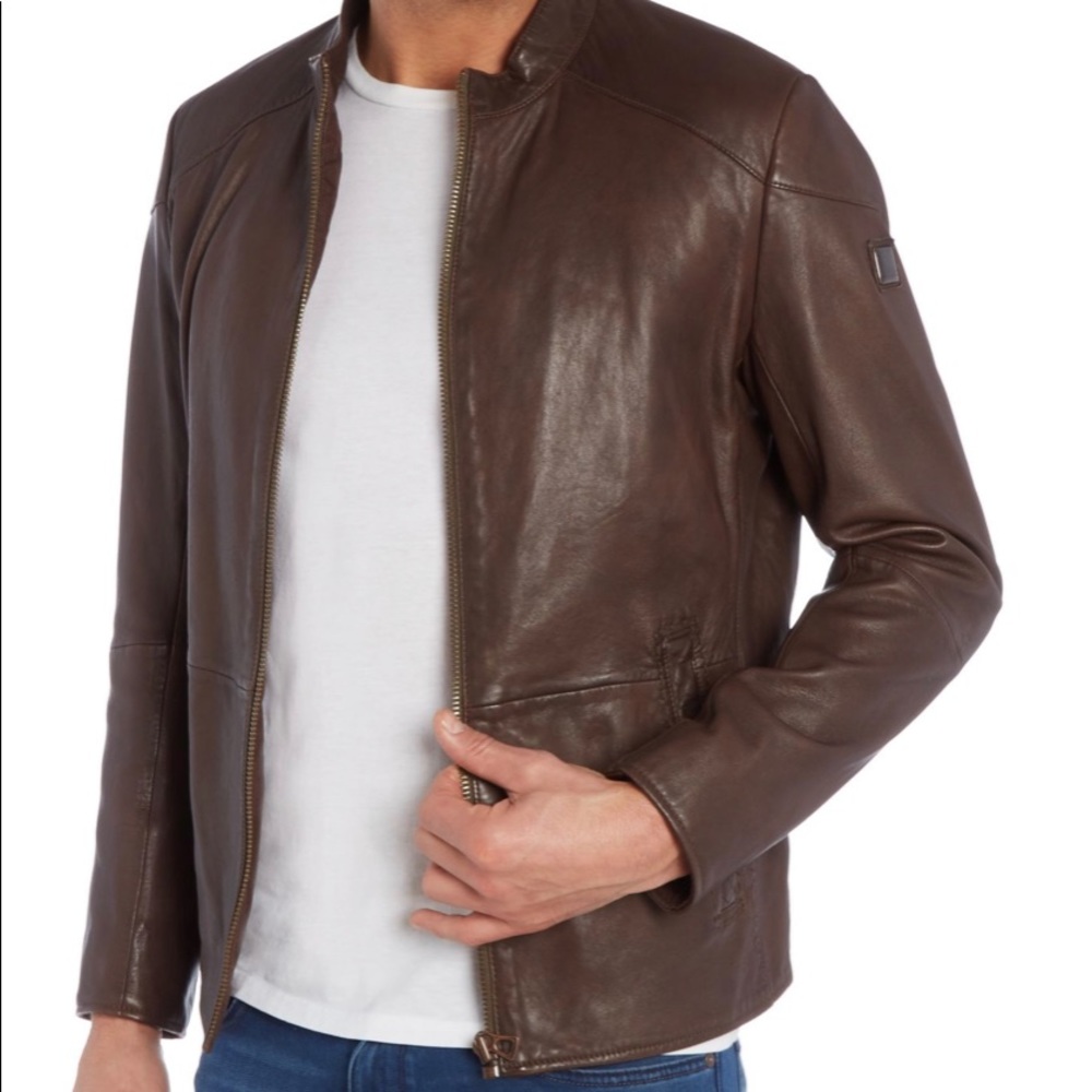 Hugo Boss Slim Fit Leather Jacket